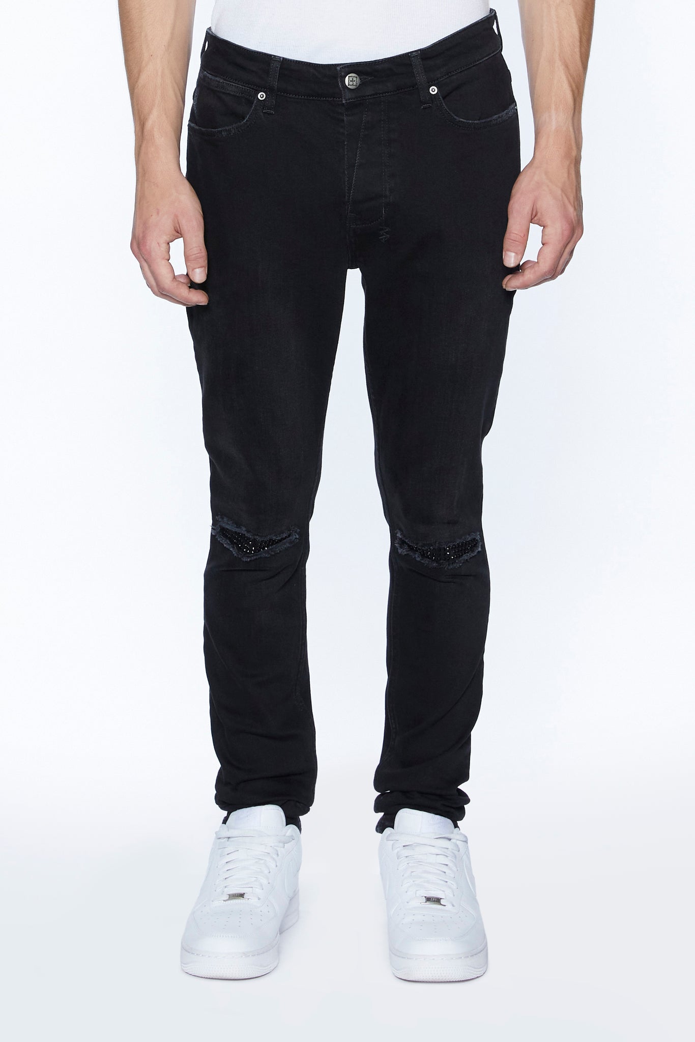 Ksubi - Van Winkle Apex Krystal Repair Jeans (Black)