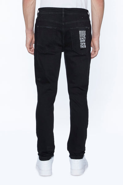 Ksubi - Van Winkle Apex Krystal Repair Jeans (Black)