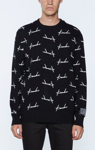 Ksubi - Skript Knit Crewneck Sweater (Black)