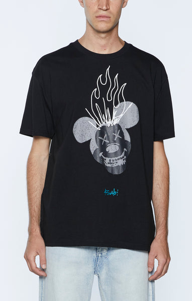 Ksubi - Burn Biggie Short Sleeve Tee (Jet Black)