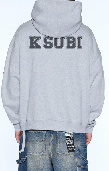 Ksubi - Patched Ekcess Hoodie (Light Grey Marle)
