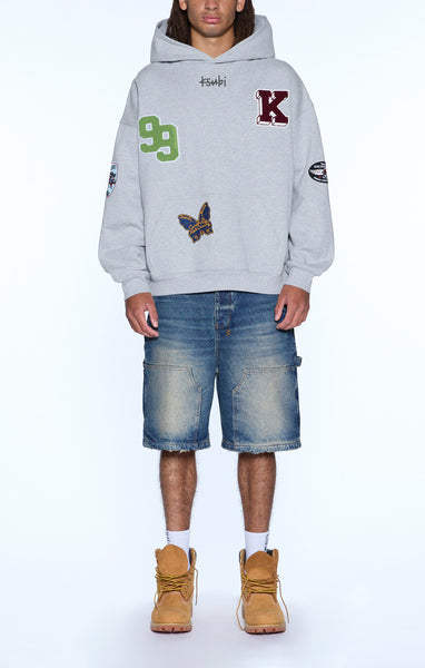 Ksubi - Patched Ekcess Hoodie (Light Grey Marle)