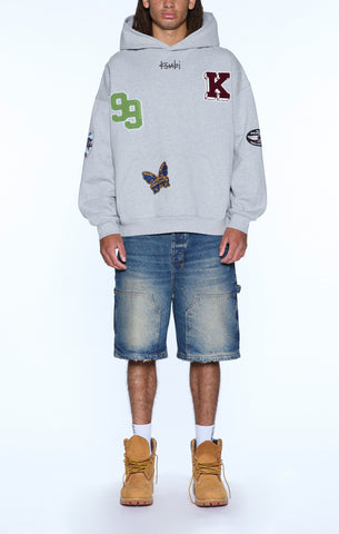 Ksubi - Patched Ekcess Hoodie (Light Grey Marle)