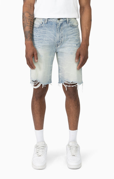 Smoke Rise - Vintage Washed Denim Shorts (Stratus Blue)