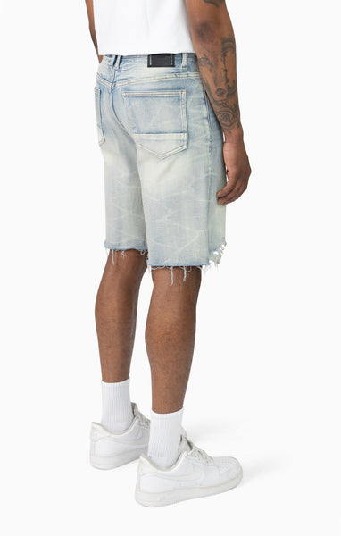 Smoke Rise - Vintage Washed Denim Shorts (Stratus Blue)