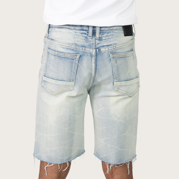 Smoke Rise - Vintage Washed Denim Shorts (Stratus Blue)
