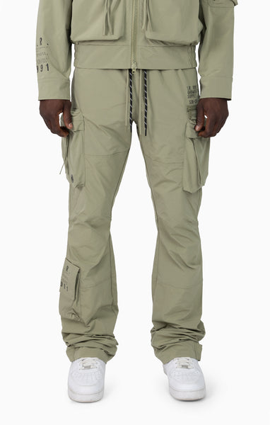 Smoke Rise - Utility Windbreaker Pant (Oil Green)