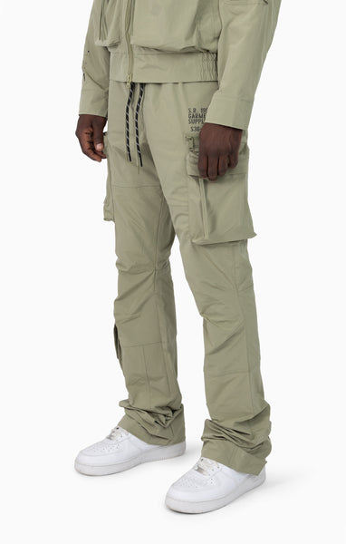 Smoke Rise - Utility Windbreaker Pant (Oil Green)