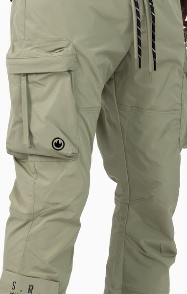 Smoke Rise - Utility Windbreaker Pant (Oil Green)