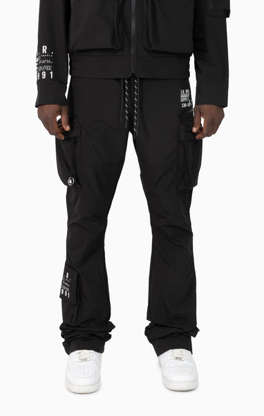 Smoke Rise - Utility Windbreaker Pant (Black)
