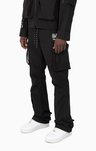 Smoke Rise - Utility Windbreaker Pant (Black)