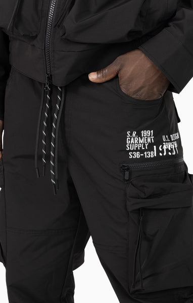 Smoke Rise - Utility Windbreaker Pant (Black)