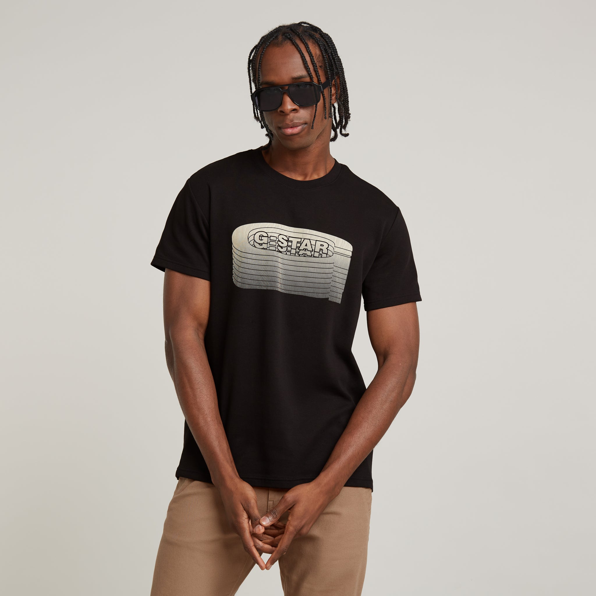 G-Star Raw - Stacked Old Skool Logo Tee (Black)