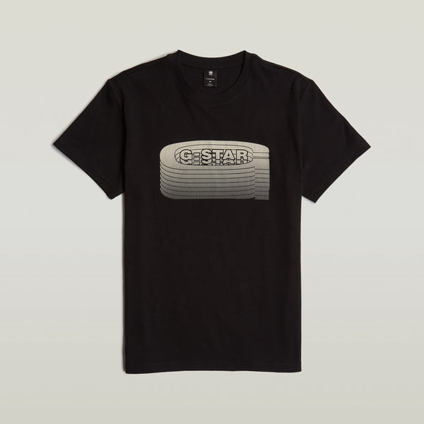 G-Star Raw - Stacked Old Skool Logo Tee (Black)