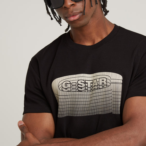 G-Star Raw - Stacked Old Skool Logo Tee (Black)