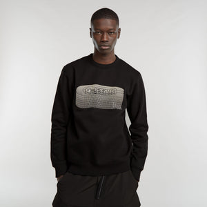 G-Star Raw - Stacked Old Skool Logo Crewneck (Black)