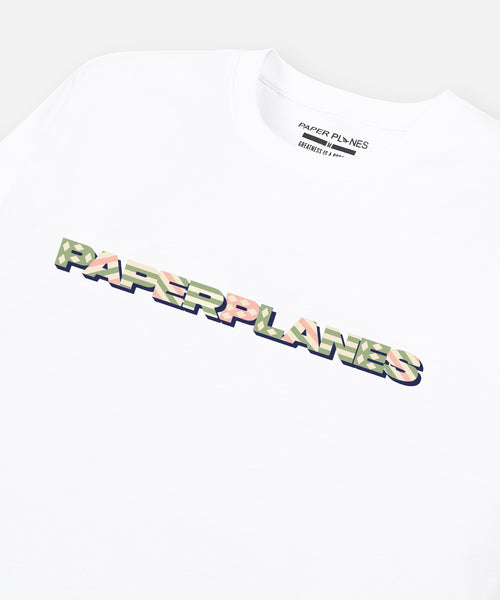 Paper Planes - Diamond & Strips Tee (White)