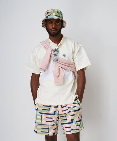 Paper Planes - Diamonds And Stripes Mesh Shorts (Pink)