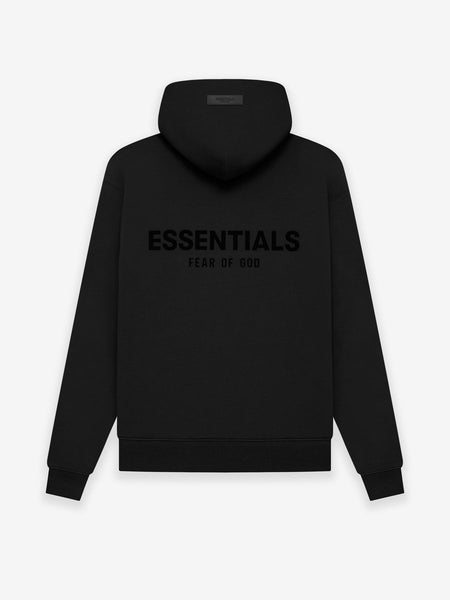 Essentials - Velvet Logo Hoodie (Black)