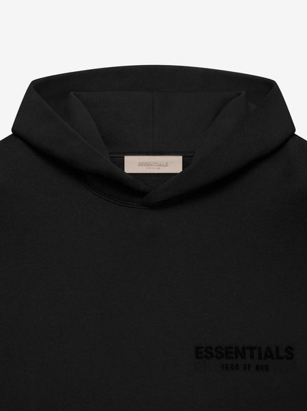 Essentials - Velvet Logo Hoodie (Black)