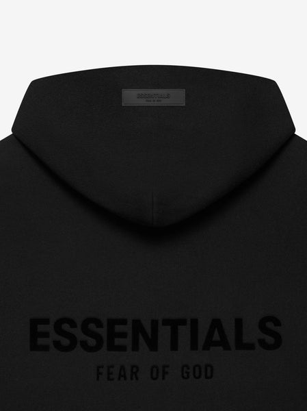 Essentials - Velvet Logo Hoodie (Black)