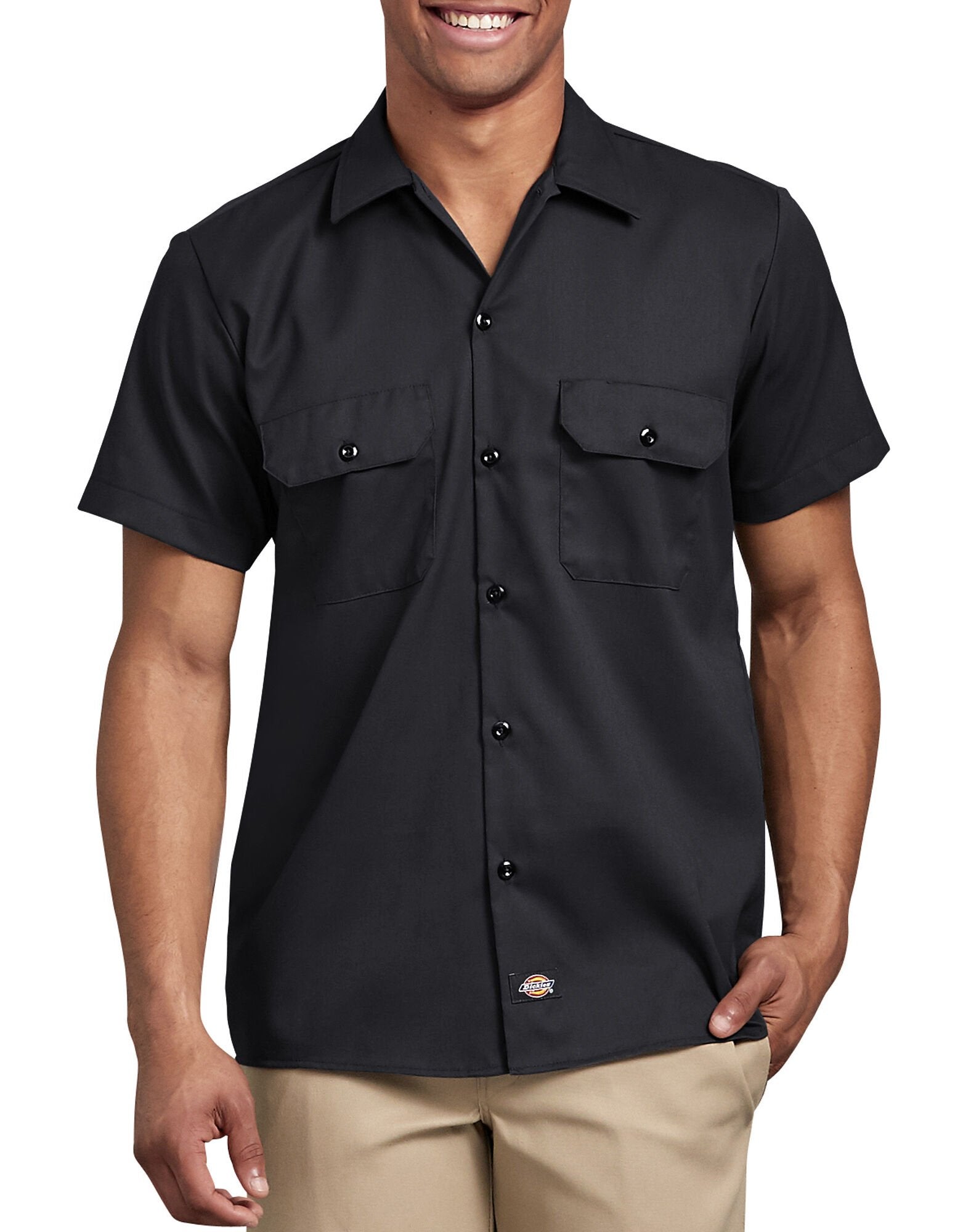 Dickies - Slim Fit Short Sleeve Flex Work Shirt (Black)
