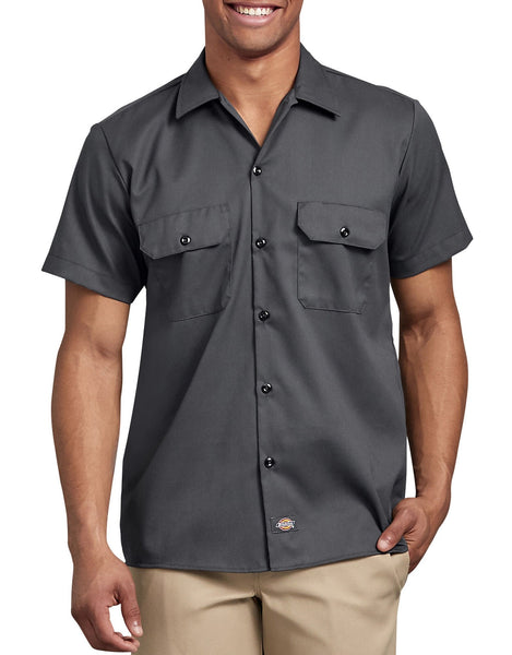 Dickies - Slim Fit Short Sleeve Flex Work Shirt (Charcoal)