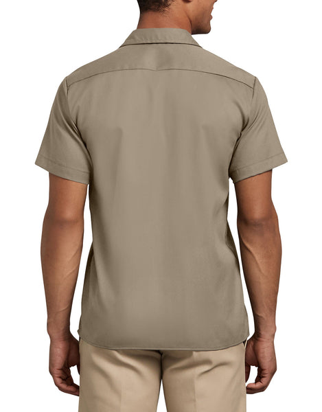 Dickies - Slim Fit Short Sleeve Flex Work Shirt (Khaki)