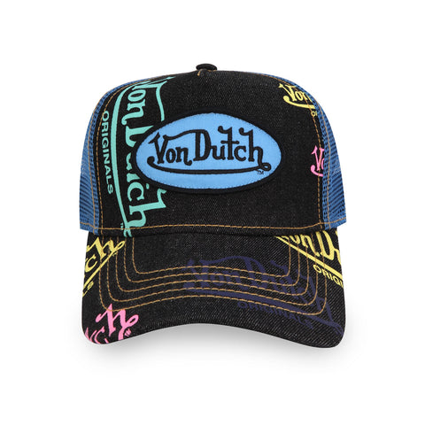 Von Dutch - Denim With Blue Trucker Hat (Blue)