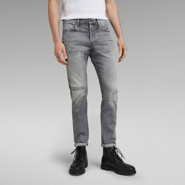 G-Star Raw - 3301 Slim Denim Jeans (Sun Faded Glacier Grey Restored)