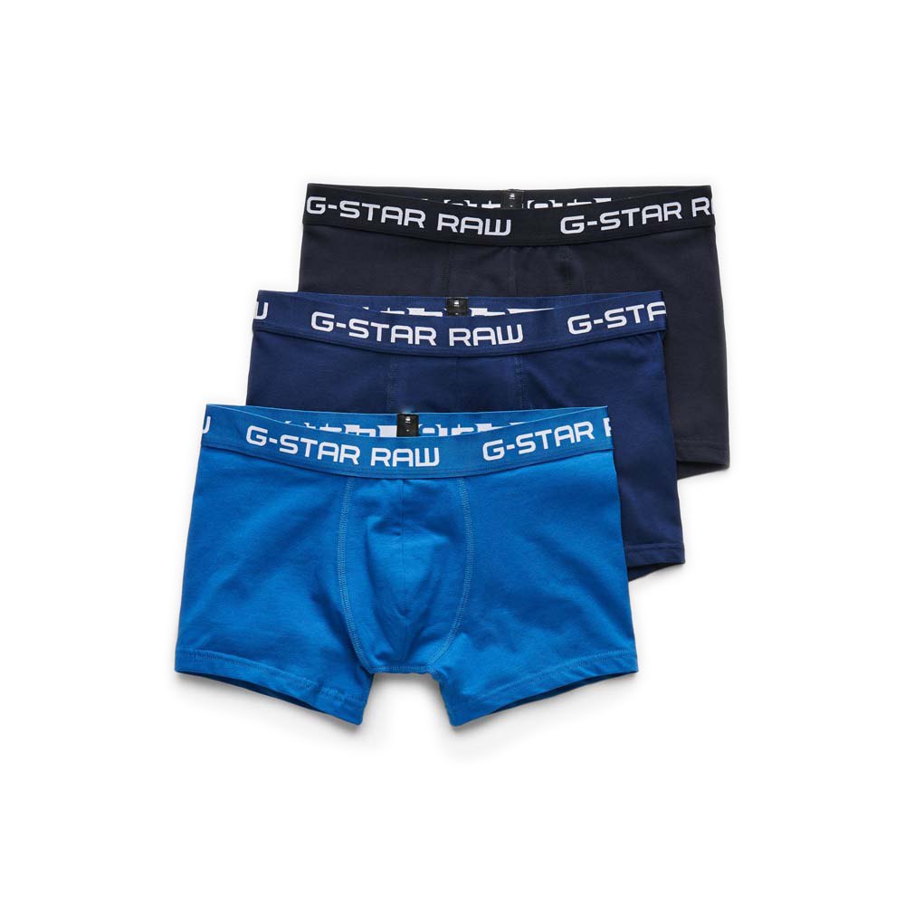 G-Star Raw - Classic Trunk 3 Pack Boxers - (Light Nassau Blue/Imperial Blue/Mazarine Blue)