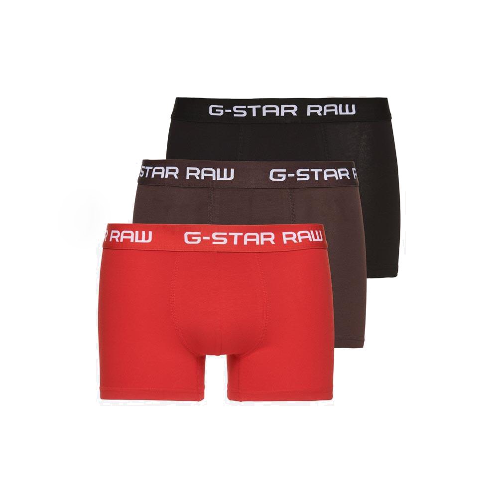 G-Star Raw - Classic Trunk 3 Pack Boxers (Dark Flame/Deep Bordeaux/Black)