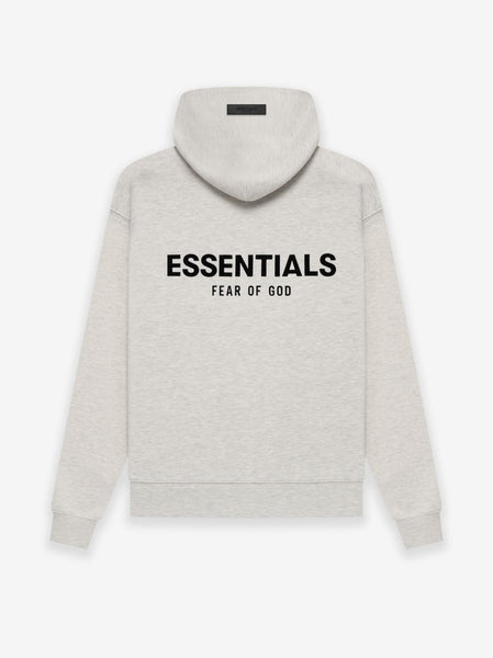 Essentials - Velvet Logo Hoodie (Light Oatmeal)