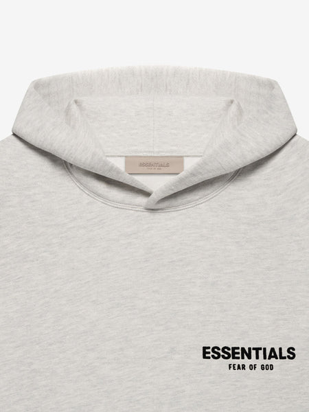 Essentials - Velvet Logo Hoodie (Light Oatmeal)
