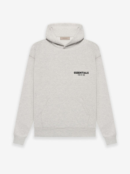 Essentials - Velvet Logo Hoodie (Light Oatmeal)