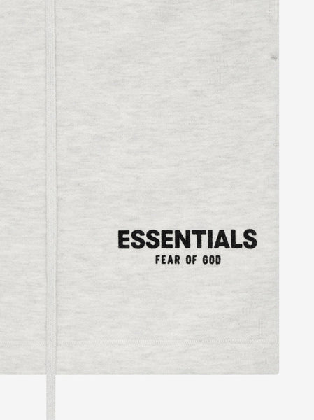 Essentials - Velvet Logo Sweatshorts (Light Oatmeal)