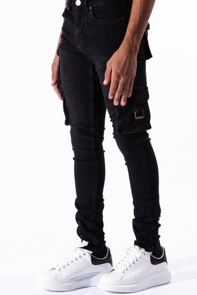 Serenede - Panthera Cargo Jeans (Washed Black)