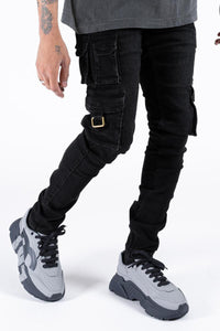 Serenede - Panthera Cargo Jeans (Washed Black)