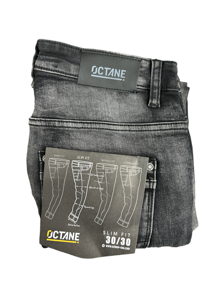 Octane - Clean Light Wash Jeans W/ Rips (Black Wash)