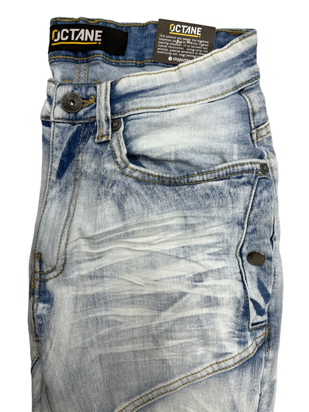 Octane - Side Pocket Denim Jeans (Light Sand Blue)