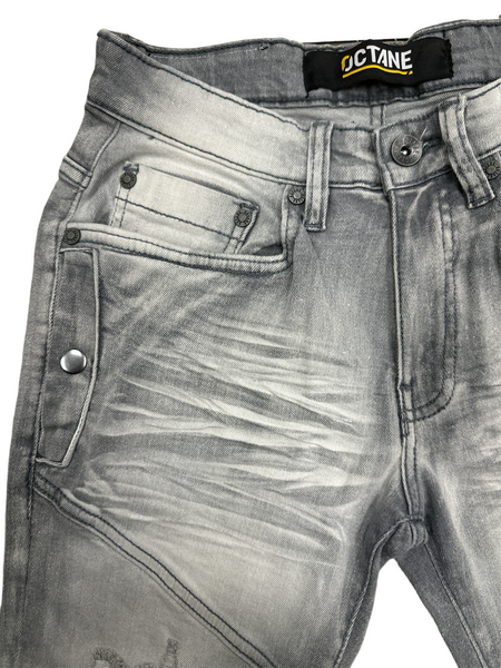 Octane - Side Pocket Denim Jeans (Grey)