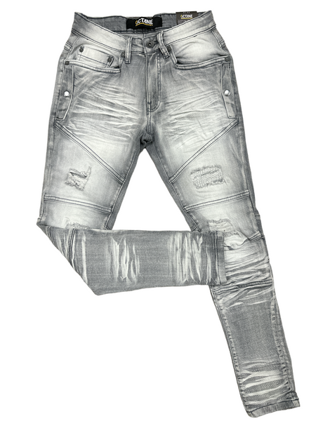 Octane - Side Pocket Denim Jeans (Grey)
