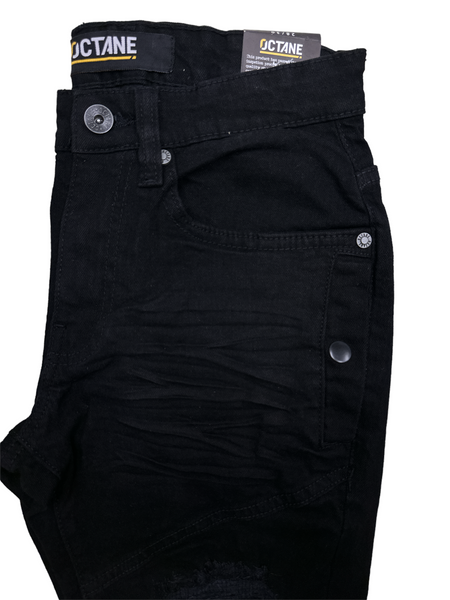 Octane - Side Pocket Denim Jeans (Black)