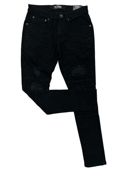 Octane - Side Pocket Denim Jeans (Black)