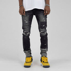 THRT - Rowan C6 Denim Jeans W/ Patches (Dark Wash)