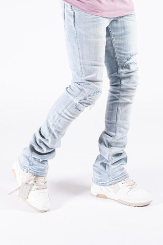 Serenede - Azul Stacked Denim Jeans (Blue)