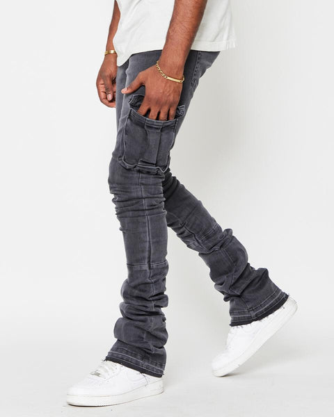 Golden Denim - The True Stacked Grande Cargo Jeans (Grey)