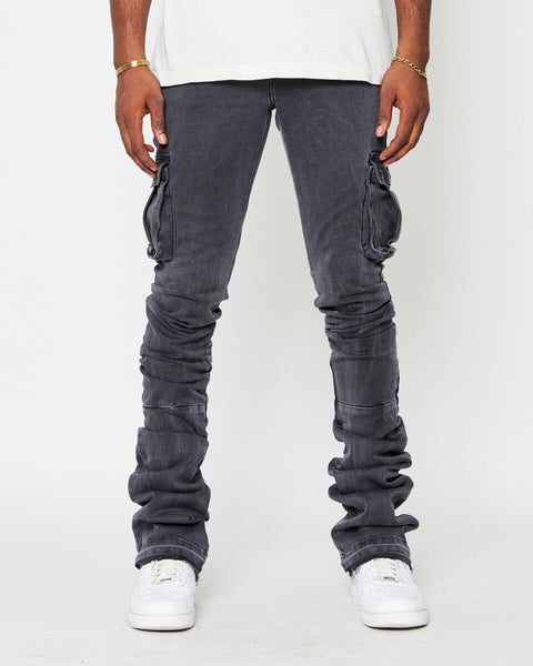 Golden Denim - The True Stacked Grande Cargo Jeans (Grey)