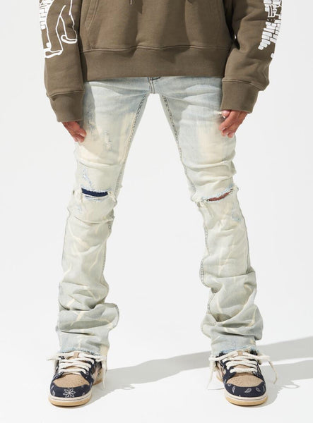Serenede - Sulfur Stacked Jeans (Bleached)