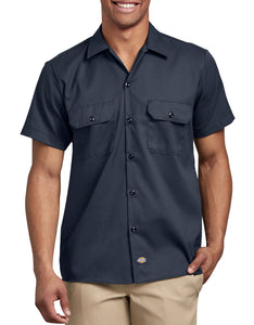 Dickies - Slim Fit Short Sleeve Flex Work Shirt (Dark Navy)